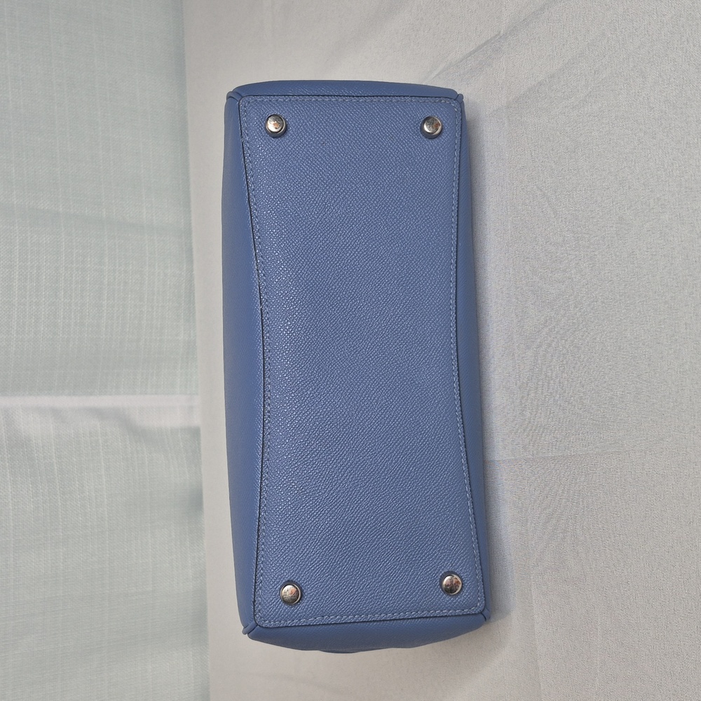 Coach Surry Blue Leather Double Top Zip Satchel 💙 (LIKE NEW) - Picture 9 of 17